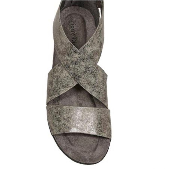 PIERRE DUMAS KORI PEWTER SANDALS - Picture 7 of 7